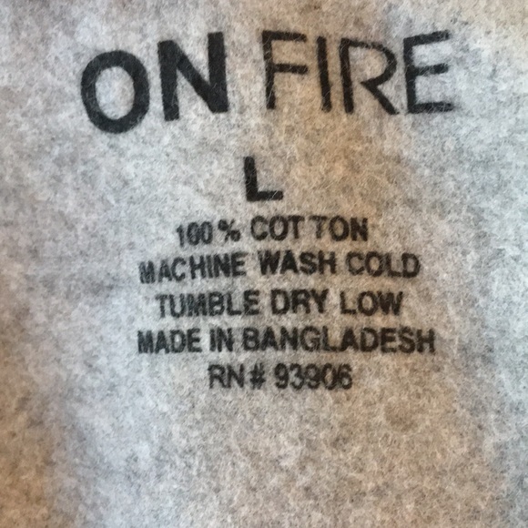 On Fire BLESSED Grey Hoodie Side Tie Sweatshirt - Picture 5 of 9